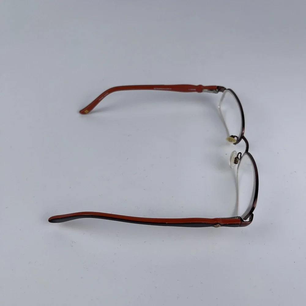 BCBGMAXAZRIA Belinda Unisex Eyeglasses Frame Brown Plastic Half Rim 48-17-125 mm